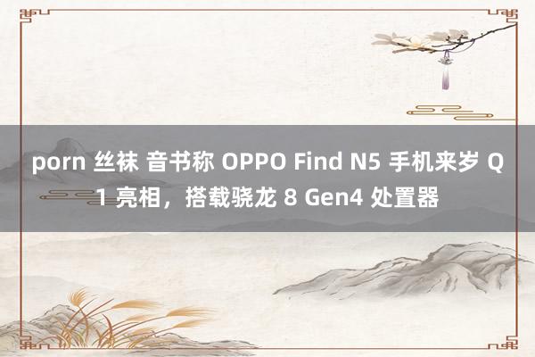 porn 丝袜 音书称 OPPO Find N5 手机来岁 Q1 亮相，搭载骁龙 8 Gen4 处置器