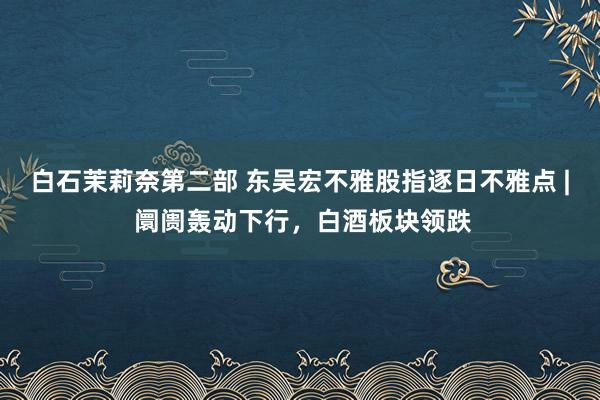 白石茉莉奈第二部 东吴宏不雅股指逐日不雅点 | 阛阓轰动下行，白酒板块领跌