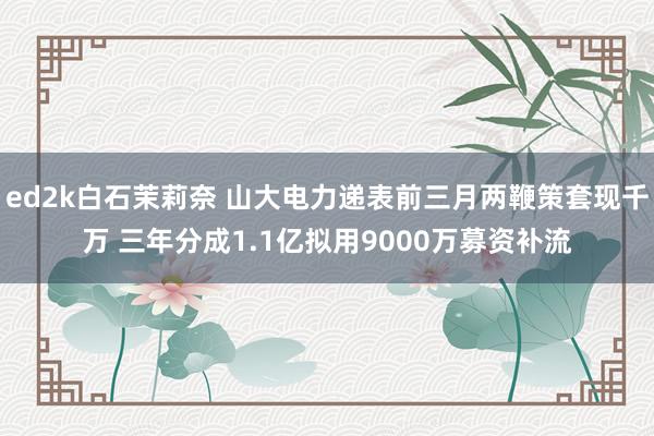 ed2k白石茉莉奈 山大电力递表前三月两鞭策套现千万 三年分成1.1亿拟用9000万募资补流