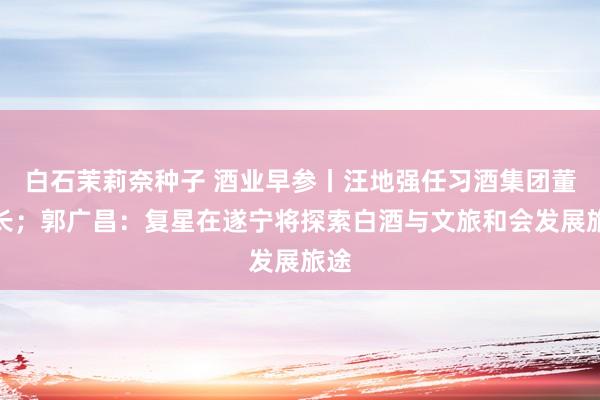 白石茉莉奈种子 酒业早参丨汪地强任习酒集团董事长；郭广昌：复星在遂宁将探索白酒与文旅和会发展旅途