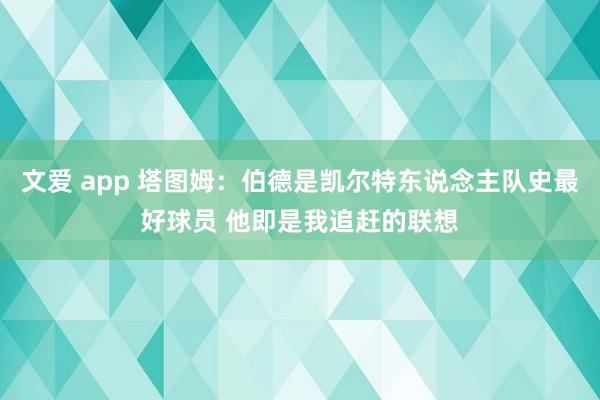 文爱 app 塔图姆：伯德是凯尔特东说念主队史最好球员 他即是我追赶的联想