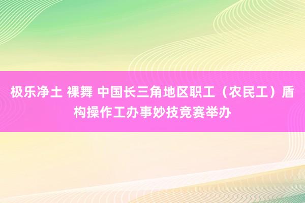 极乐净土 裸舞 中国长三角地区职工（农民工）盾构操作工办事妙技竞赛举办