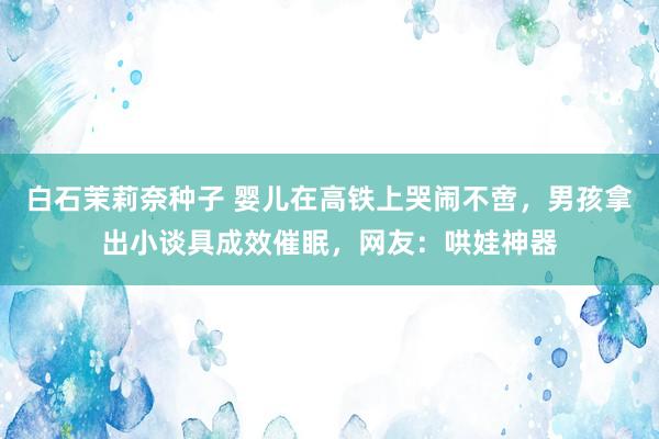 白石茉莉奈种子 婴儿在高铁上哭闹不啻，男孩拿出小谈具成效催眠，网友：哄娃神器