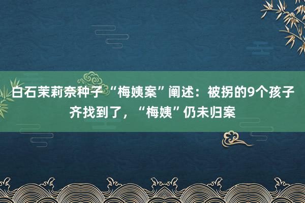 白石茉莉奈种子 “梅姨案”阐述：被拐的9个孩子齐找到了，“梅姨”仍未归案