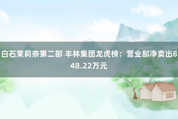 白石茉莉奈第二部 丰林集团龙虎榜：营业部净卖出848.22万元