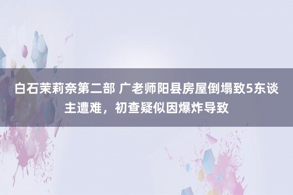 白石茉莉奈第二部 广老师阳县房屋倒塌致5东谈主遭难，初查疑似因爆炸导致