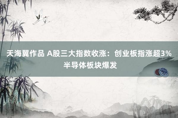 天海翼作品 A股三大指数收涨：创业板指涨超3% 半导体板块爆发