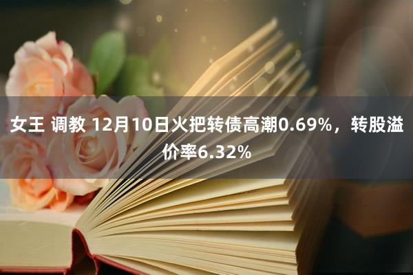 女王 调教 12月10日火把转债高潮0.69%，转股溢价率6.32%